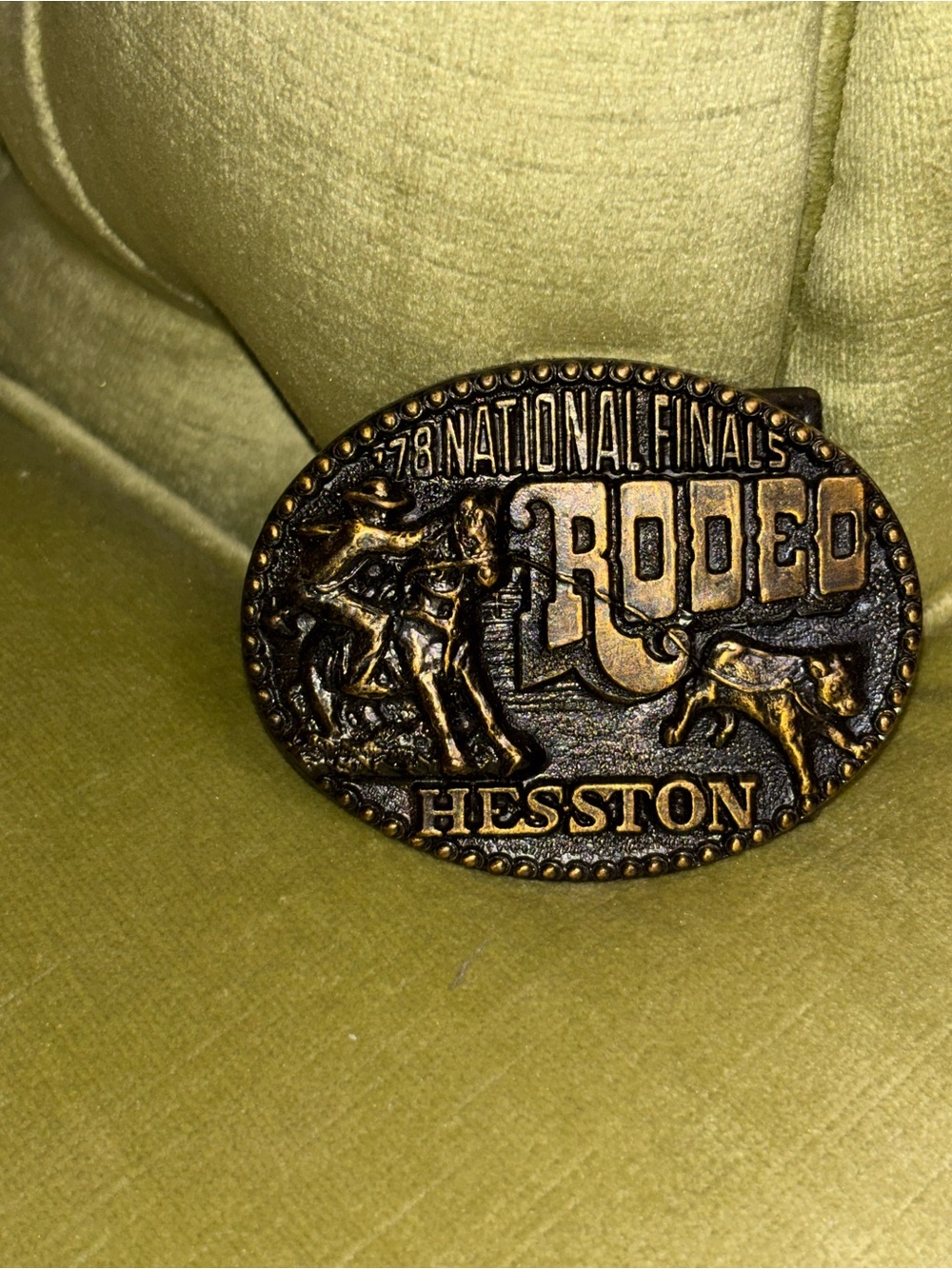 1978 Hesston National Finals Rodeo Belt Buckle Fourth Edition Oklahoma City